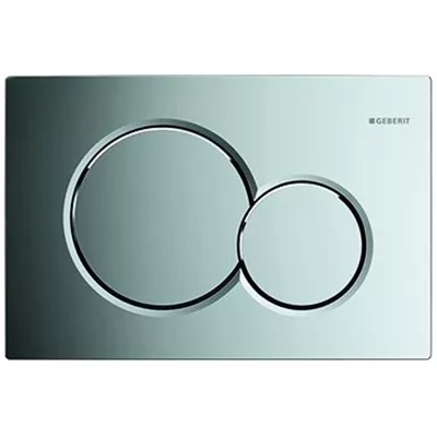 Plaque Chromée de déclenchement Geberit Sigma01 pour rincage double