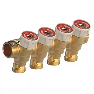 COLLECTEUR AVEC VANNES 5 DEPARTS 3/4 MF 1/2